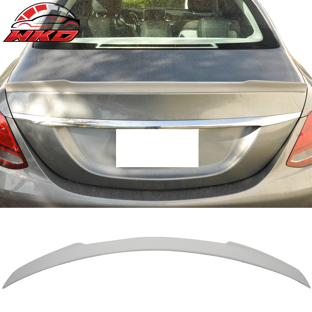 Fits 15-21 Benz W205 C Class Sedan V Style Rear Trunk Spoiler WIng Lip Unpainted