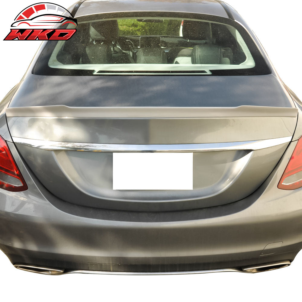 Fits 15-21 Benz W205 C Class Sedan V Style Rear Trunk Spoiler WIng Lip Unpainted