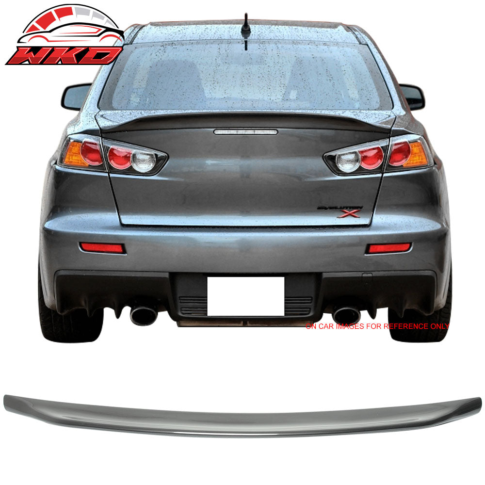 Fits 08-17 Mitsubishi Lancer Sedan RS Style Rear Trunk Spoiler Painted #U02 Gray
