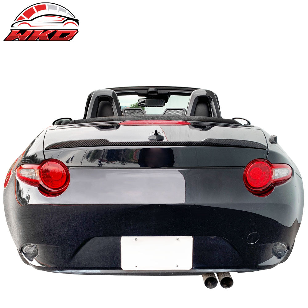 Fits 16-25 Mazda MX-5 Miata ND V Style Rear Trunk Spoiler Wing Carbon Fiber CF