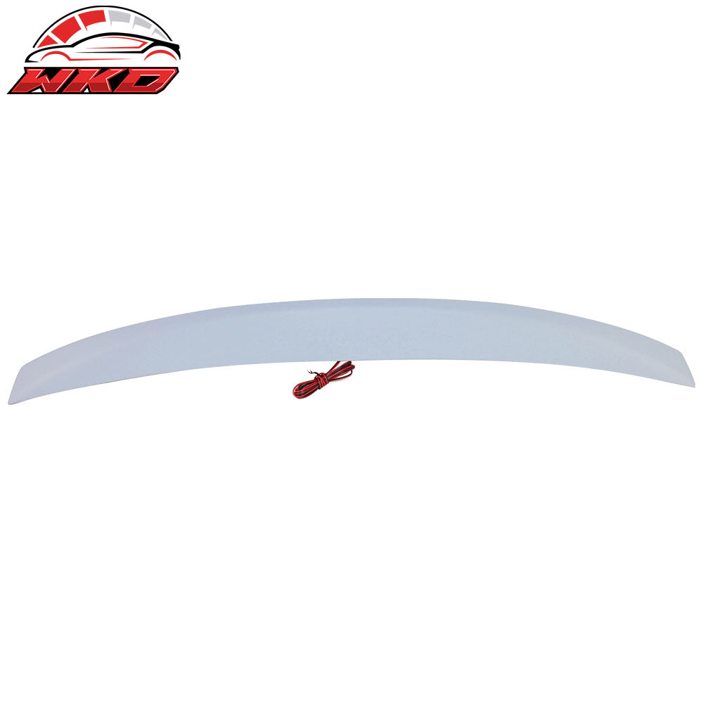 Fits 16-23 Nissan Maxima Trunk Spoiler OE Style Gray Rear Wing ABS LED Boot Trim