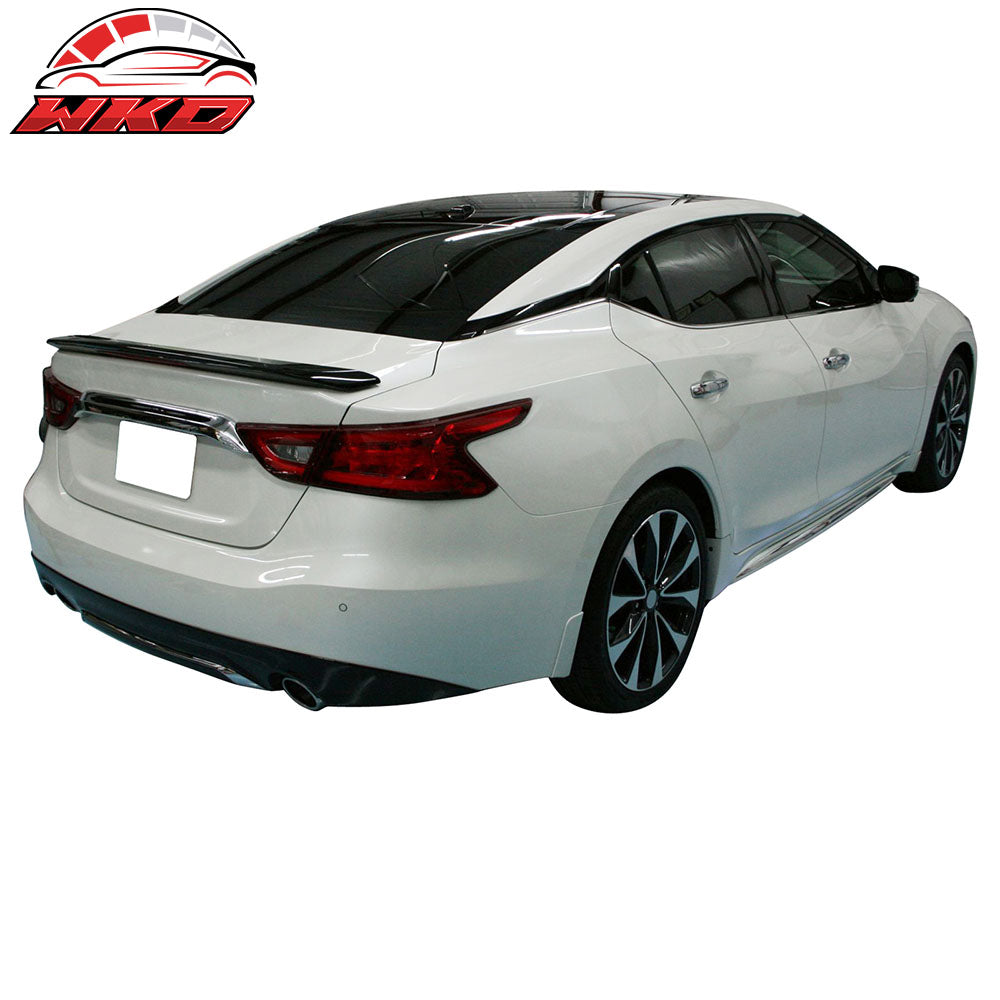 Fits 16-23 Nissan Maxima Trunk Spoiler SR Style Unpainted ABS Rear Wing w/ LED