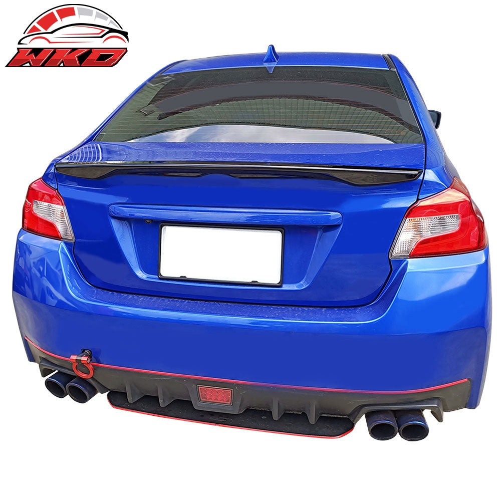 Fits 12-16 Subaru Impreza 15-21 WRX STI D2 Style Trunk Spoiler Painted #M7Y Red