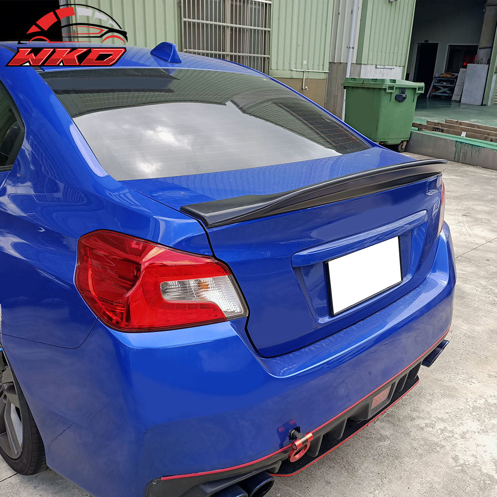 Fits 15-21 Subaru WRX STI 4-Door 4DR PSM Rear Trunk Spoiler Wing Gloss Black ABS
