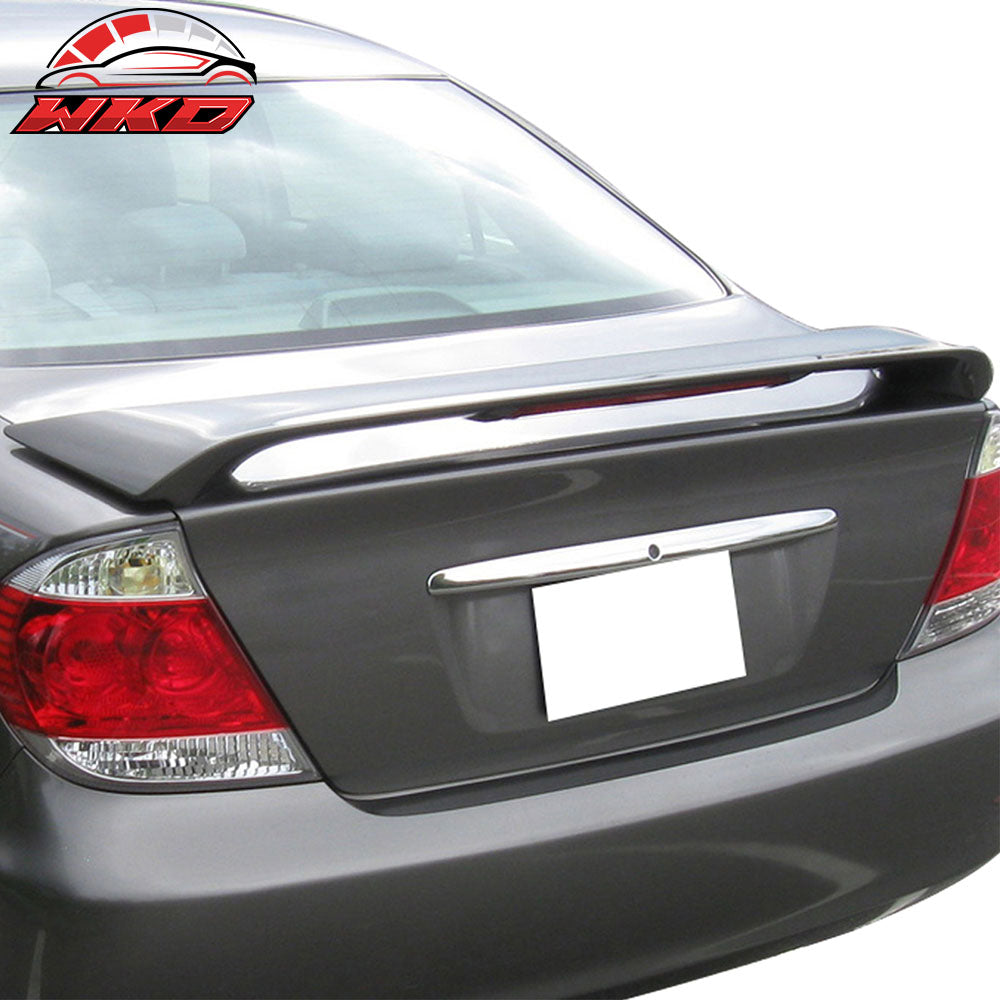 Fits 02-06 Toyota Camry OE Factory Style Matte Black LED Rear Trunk Wing Spoiler