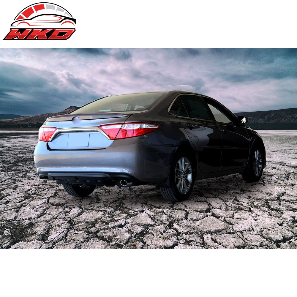 Fits 15-17 Toyota Camry Sedan Flush Mount OE Style Trunk Spoiler ABS Matte Black