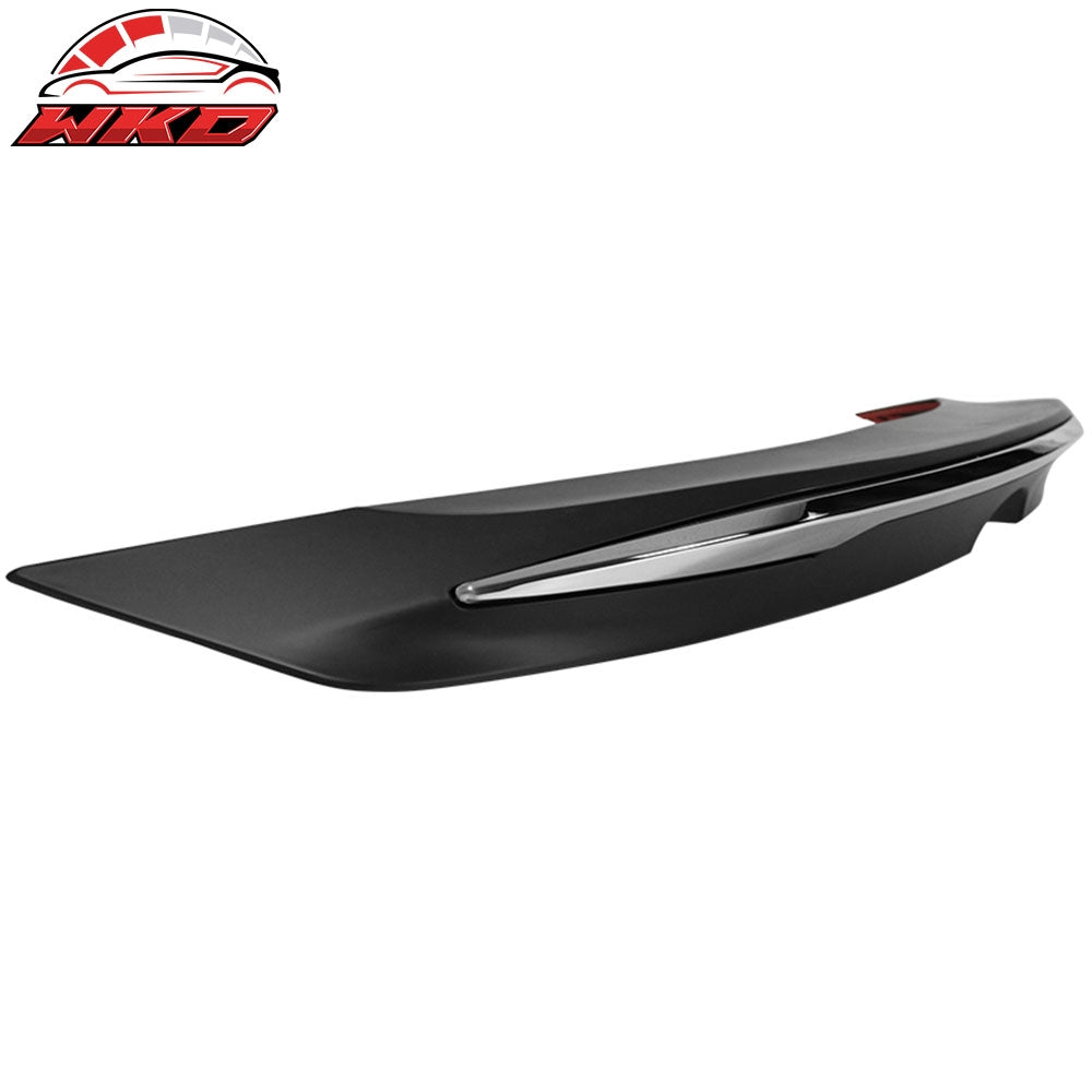 Fits 18-24 Toyota Camry MD Style Rear Trunk Spoiler Wing Unpainted W/Chrome Trim