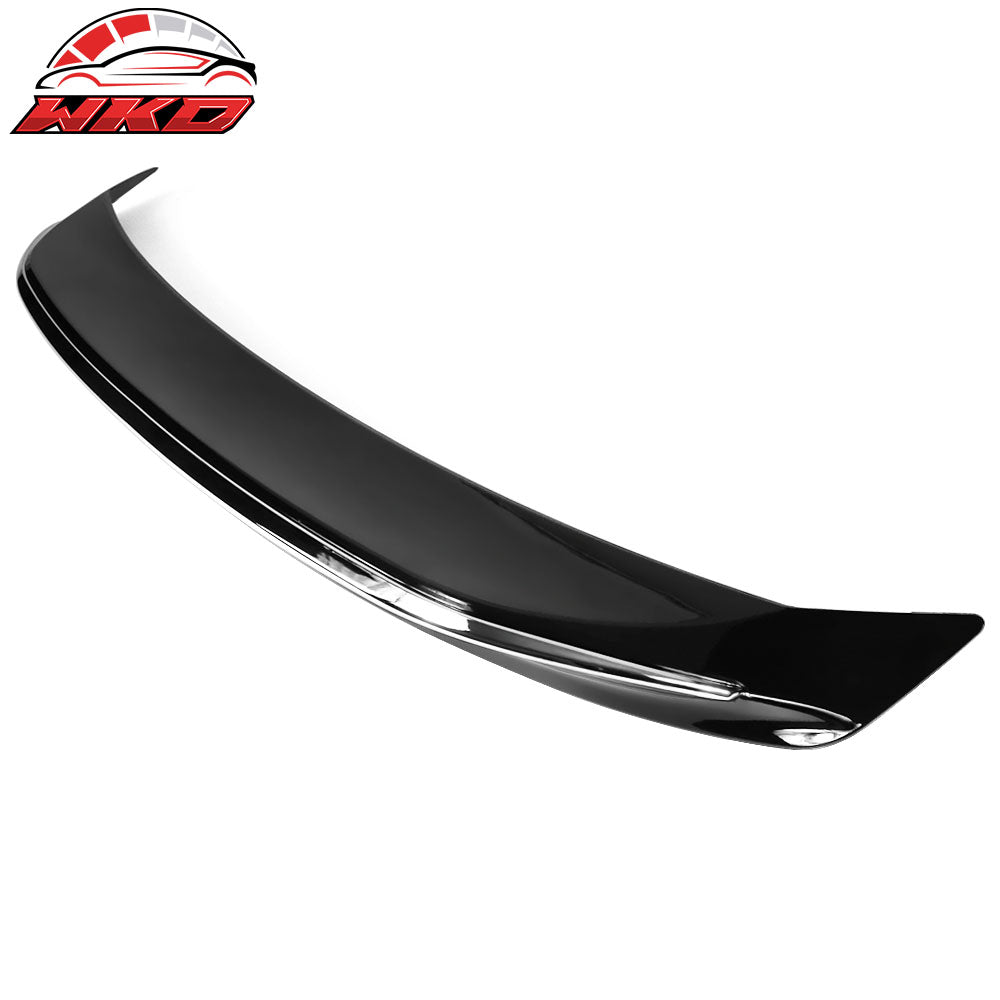 Fits 18-24 Toyota Camry MD Style Rear Trunk Spoiler Gloss Black W/Chrome Trim