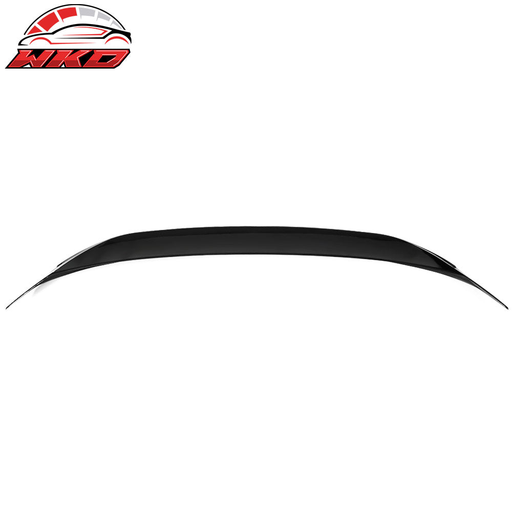 Fits 18-24 Toyota Camry MD Style Rear Trunk Spoiler Gloss Black W/Chrome Trim