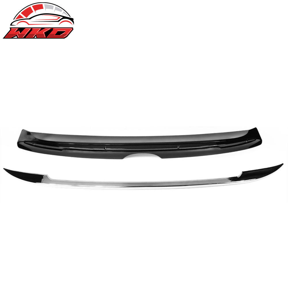 Fits 18-24 Toyota Camry MD Style Rear Trunk Spoiler Gloss Black W/Chrome Trim