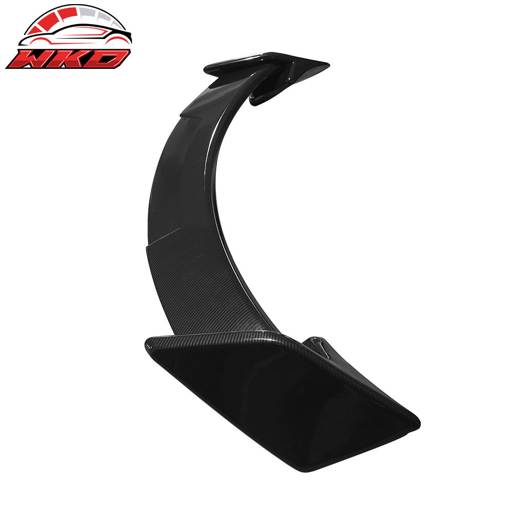 Fits 17-25 Tesla Model 3 GT Style Rear Trunk Spoiler Wing Carbon Fiber Print ABS