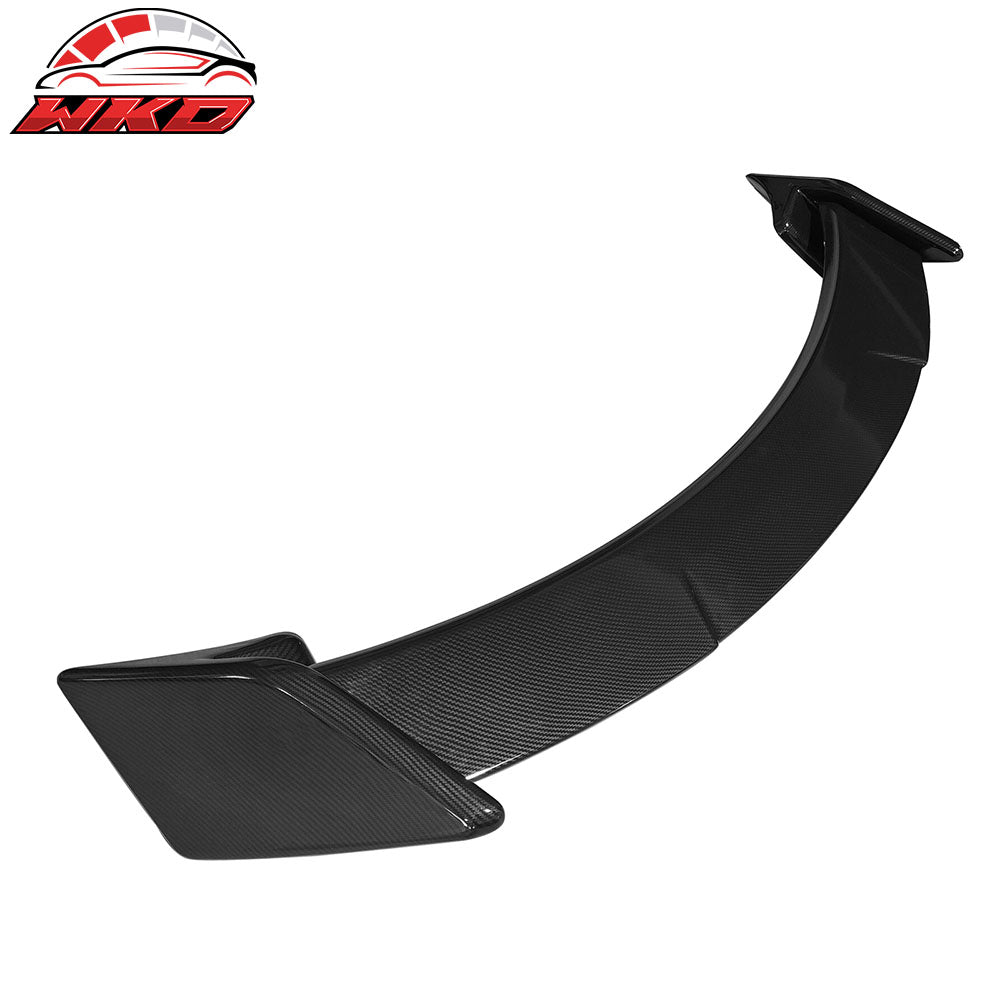 Fits 17-25 Tesla Model 3 GT Style Rear Trunk Spoiler Wing Carbon Fiber Print ABS
