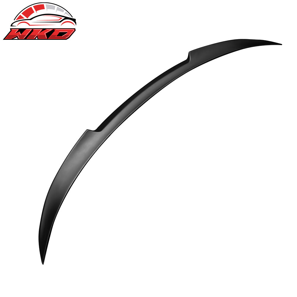 Fits 24-25 Tesla Model 3 V Style Rear Trunk Spoiler Wing Lip Lid Matte Black ABS