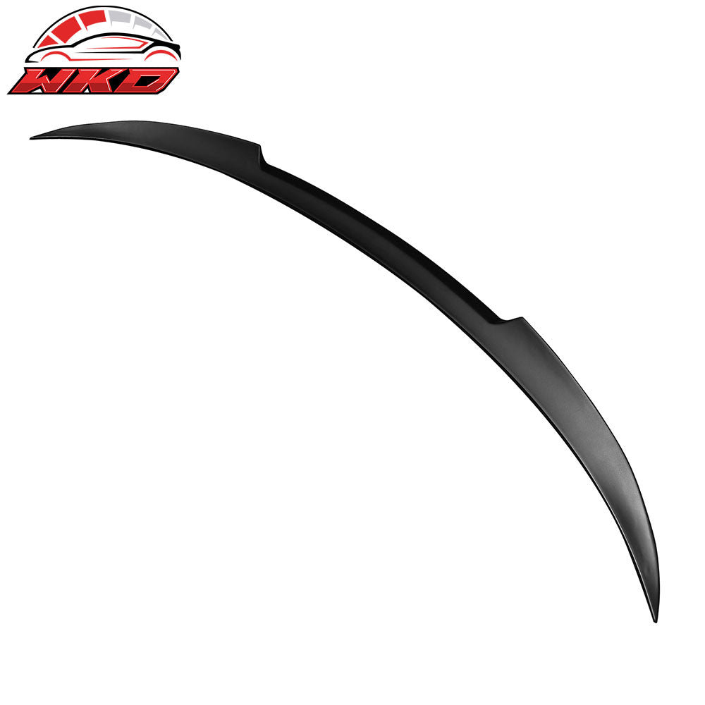 Fits 24-25 Tesla Model 3 V Style Rear Trunk Spoiler Wing Lip Lid Matte Black ABS