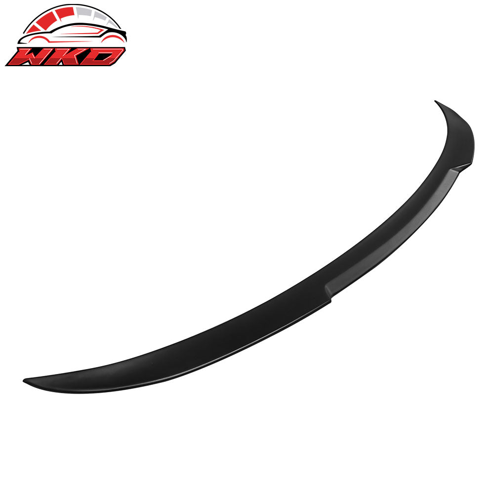 Fits 24-25 Tesla Model 3 V Style Rear Trunk Spoiler Wing Lip Lid Matte Black ABS