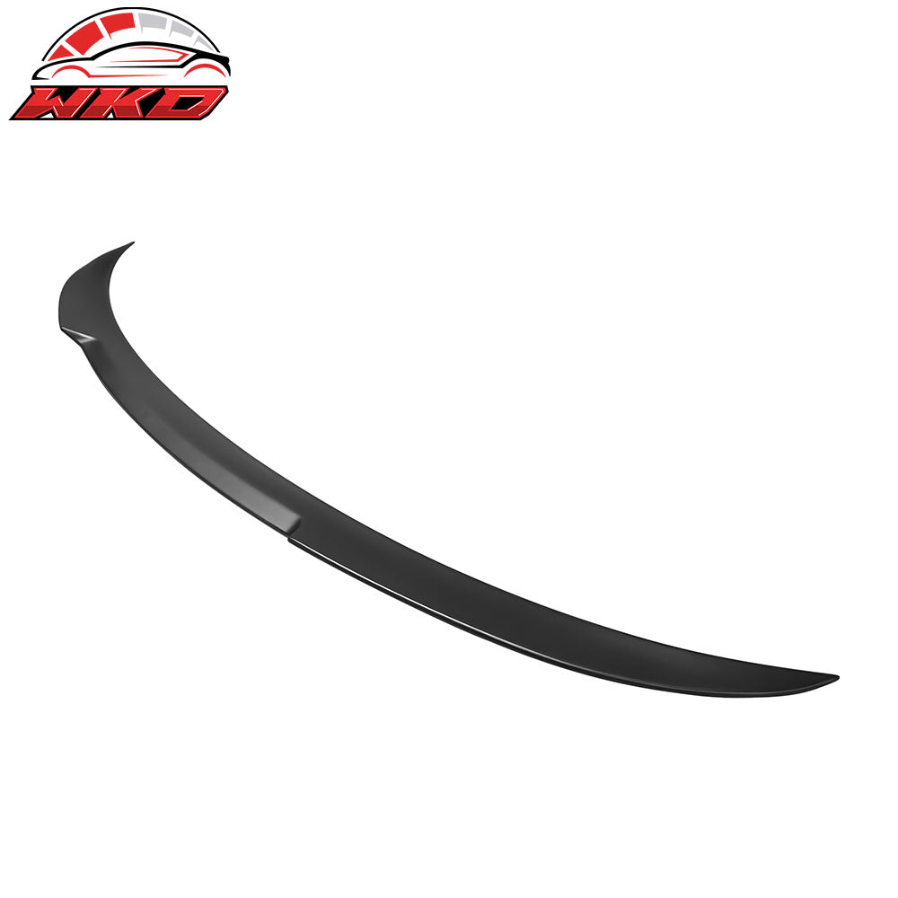 Fits 24-25 Tesla Model 3 V Style Rear Trunk Spoiler Wing Lip Lid Matte Black ABS