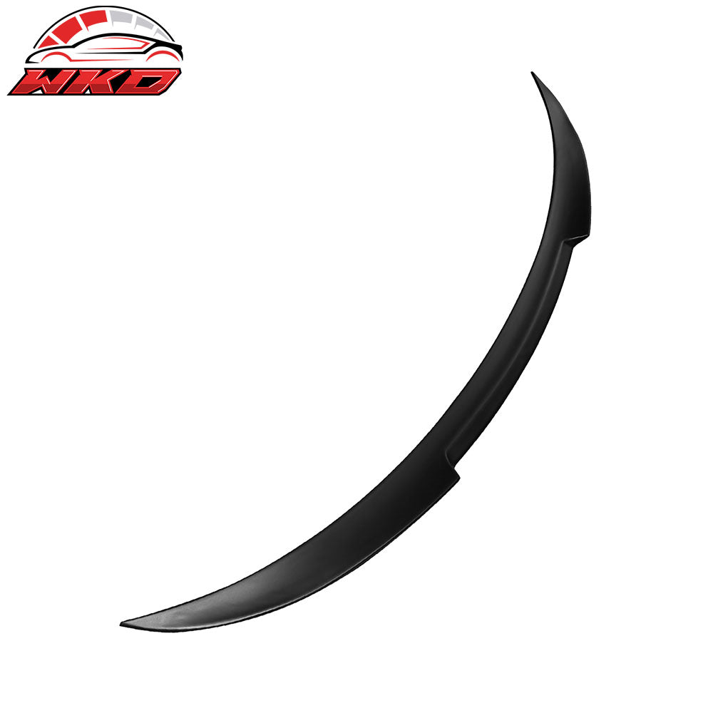 Fits 24-25 Tesla Model 3 V Style Rear Trunk Spoiler Wing Lip Lid Matte Black ABS