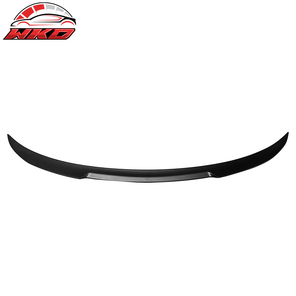 Fits 24-25 Tesla Model 3 V Style Rear Trunk Spoiler Wing Lip Lid Matte Black ABS
