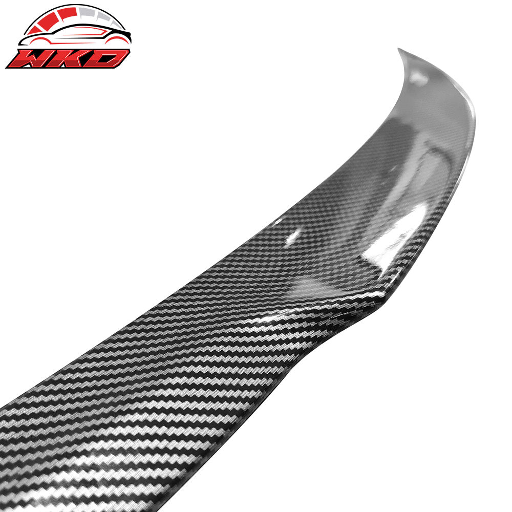 Fits 24-25 Tesla Model 3 V Style Trunk Spoiler Wing Lip Carbon Fiber Print ABS