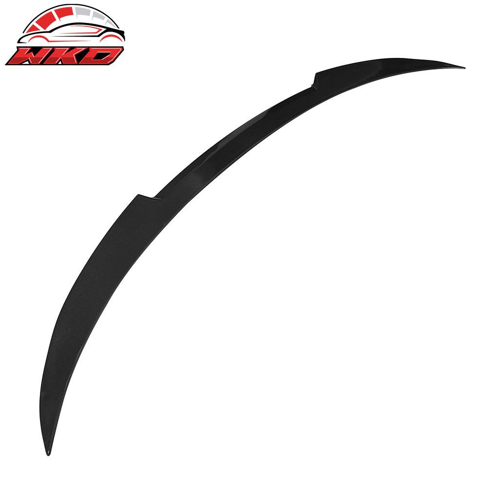 Fits 24-25 Tesla Model 3 V Style Rear Trunk Spoiler Wing Lip Lid Gloss Black ABS