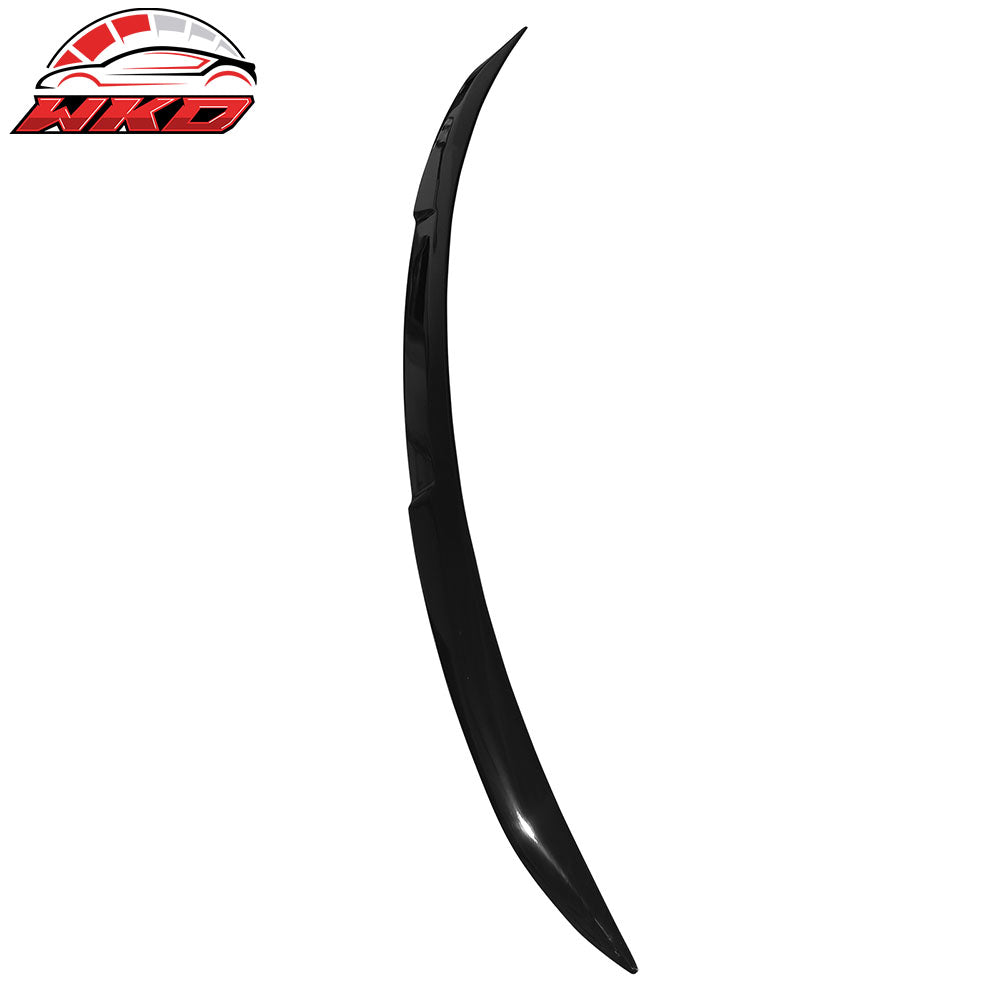 Fits 16-25 Tesla Model X V Style Rear Trunk Decklid Spoiler Wing Lip Gloss Black