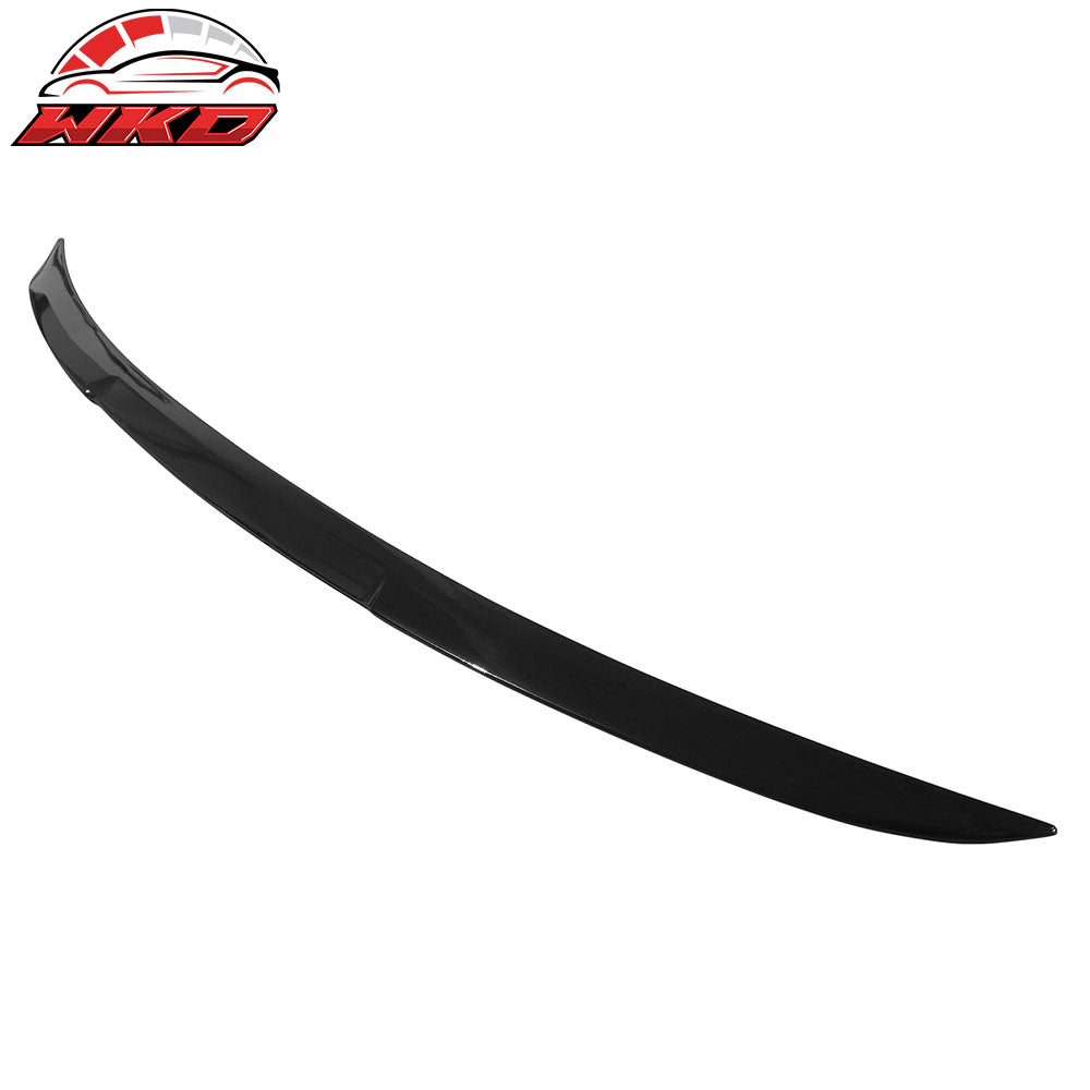 Fits 16-25 Tesla Model X V Style Rear Trunk Decklid Spoiler Wing Lip Gloss Black