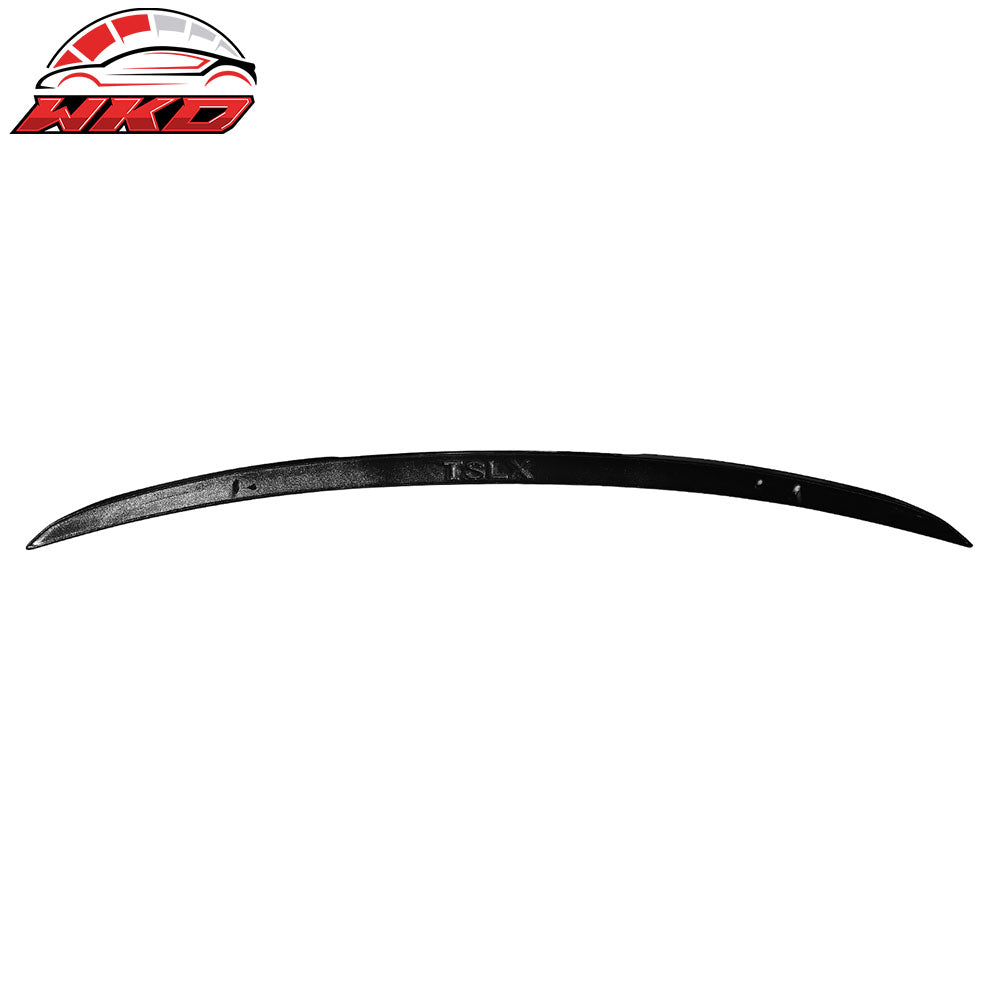 Fits 16-25 Tesla Model X V Style Rear Trunk Decklid Spoiler Wing Lip Gloss Black