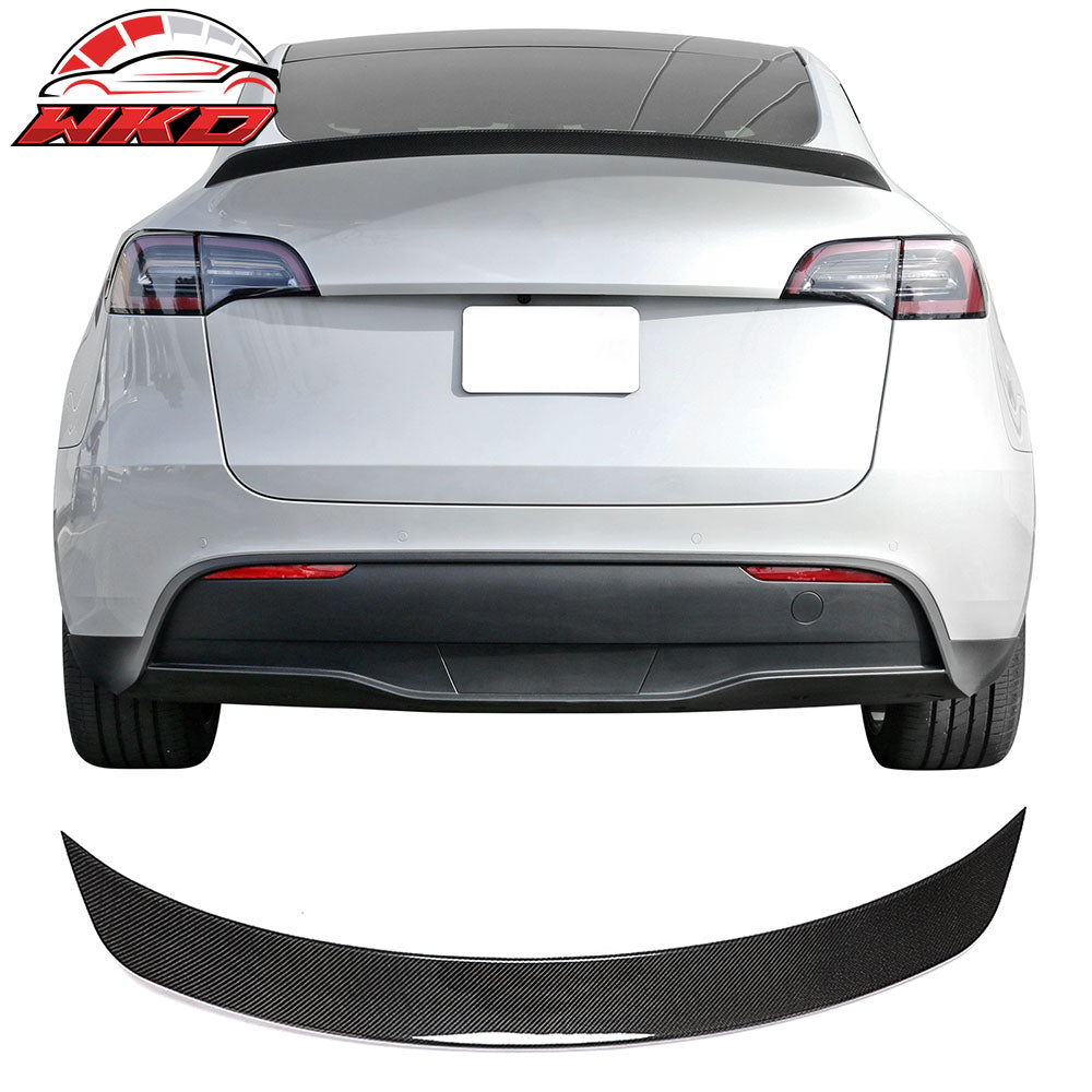 Fits 20-25 Tesla Model Y IKON Style Trunk Spoiler Wing - Carbon Fiber