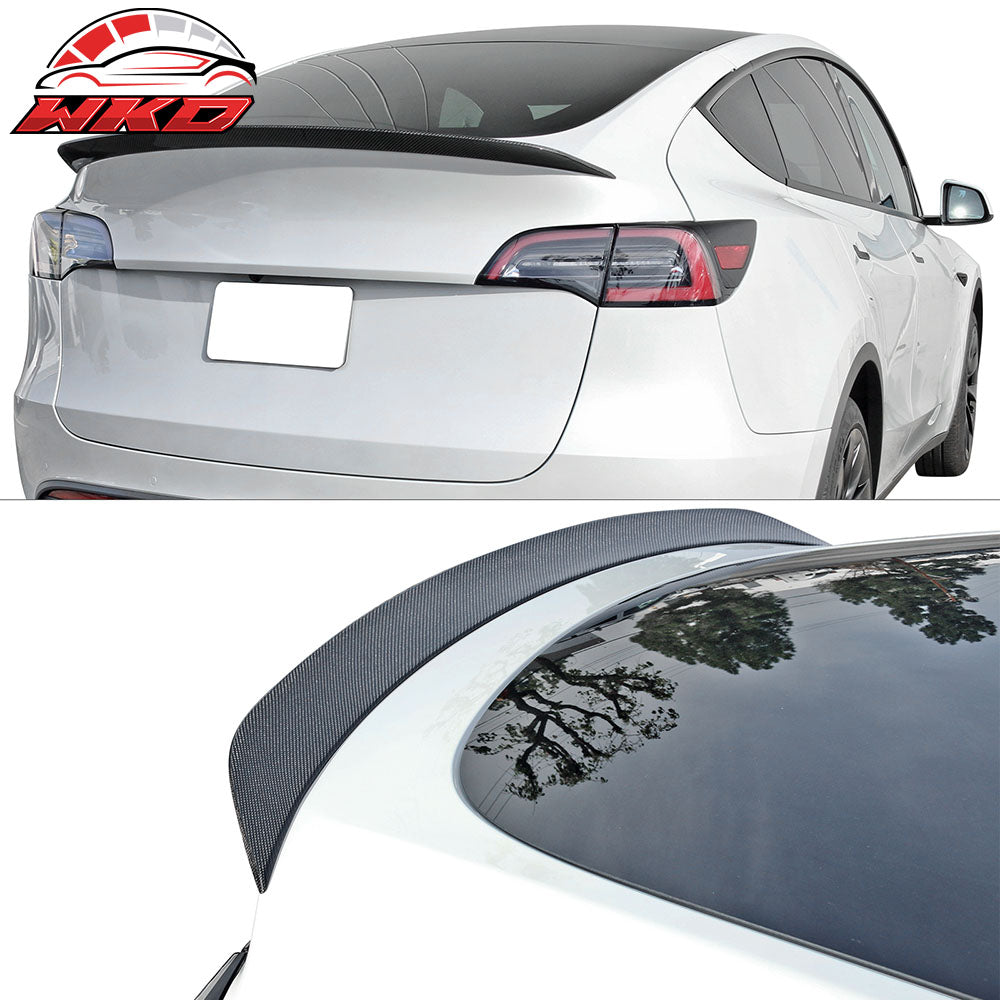 Fits 20-25 Tesla Model Y IKON Style Trunk Spoiler Wing - Carbon Fiber