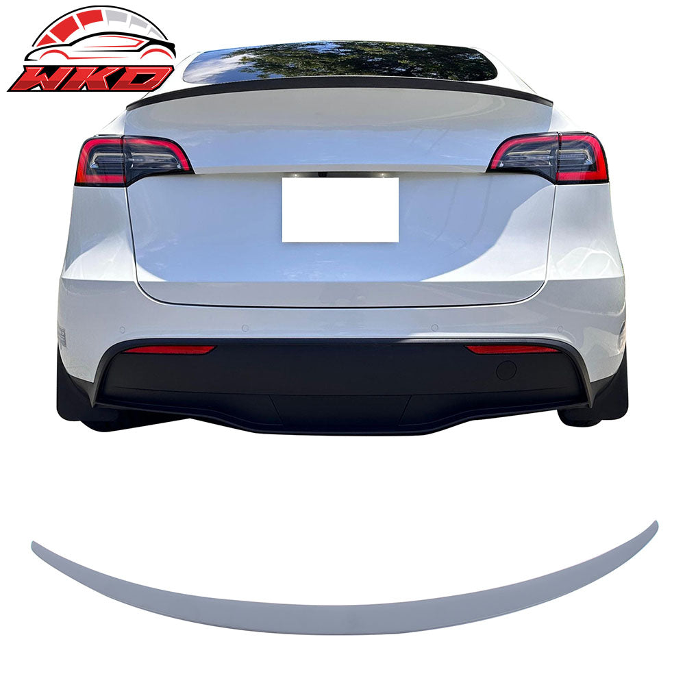 Fits 20-25 Tesla Model Y OE Style Rear Trunk Lid Spoiler Wing Lip Unpainted Gray