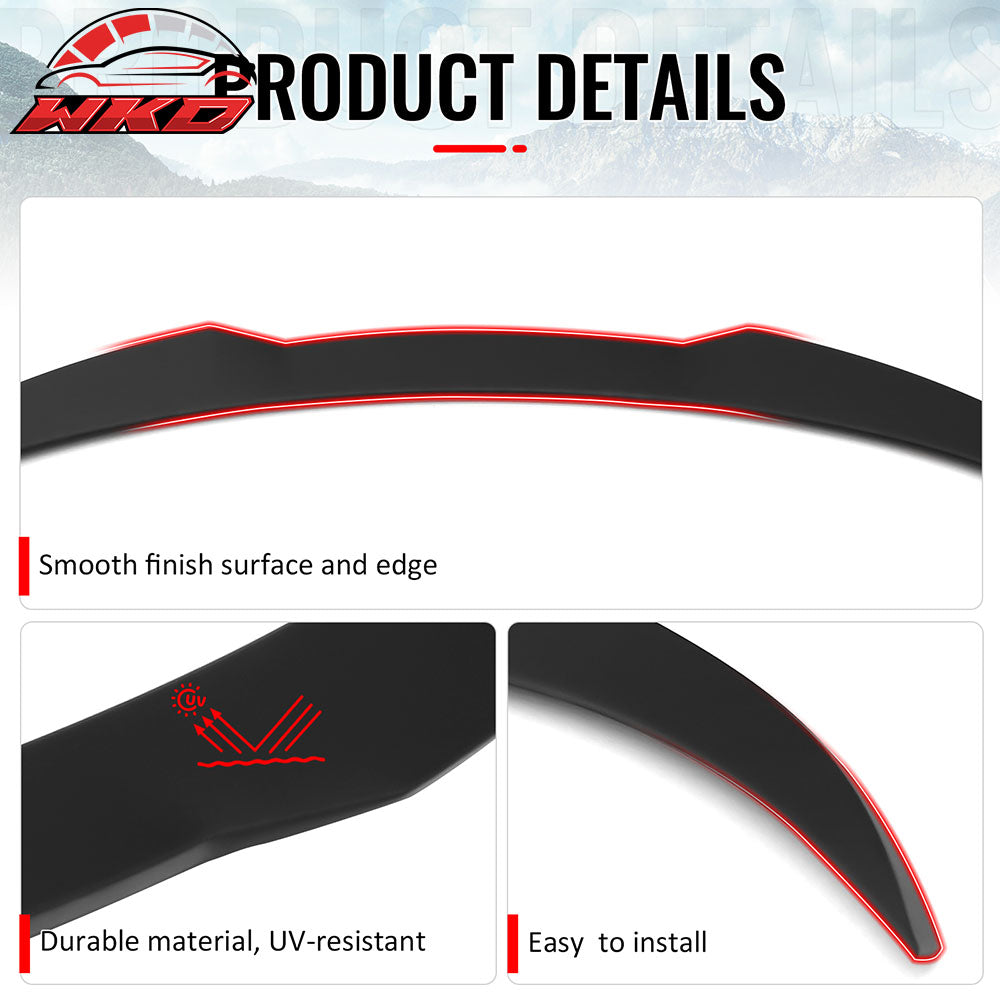 Fits 25-26 Tesla Model Y Juniper Trunk Spoiler Matte Black Rear Wing ABS Trim