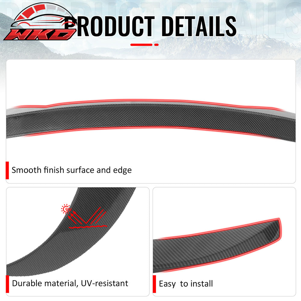 Fits 25-26 Tesla Model Y Juniper Trunk Spoiler Carbon Fiber Print Rear Wing Trim