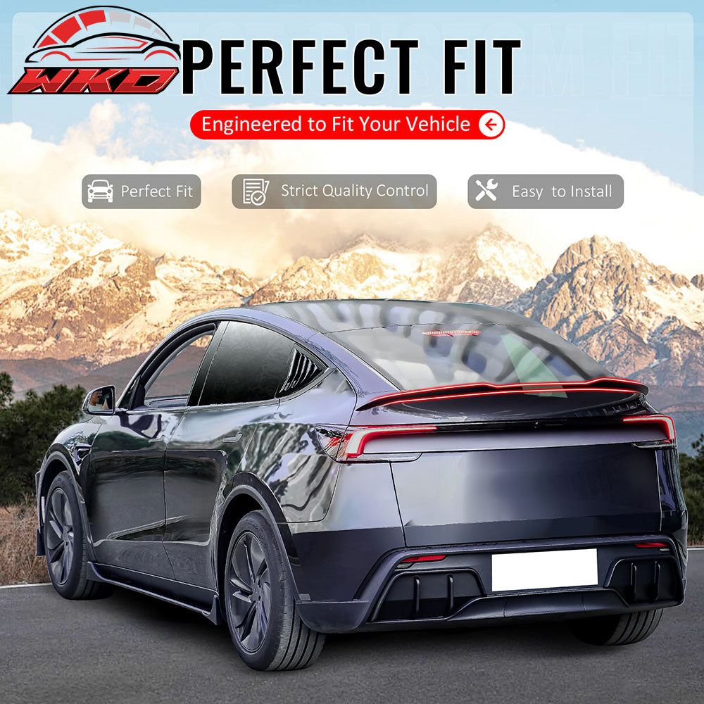 Fits 25-26 Tesla Model Y Juniper Trunk Spoiler Gloss Black Rear Wing ABS Trim