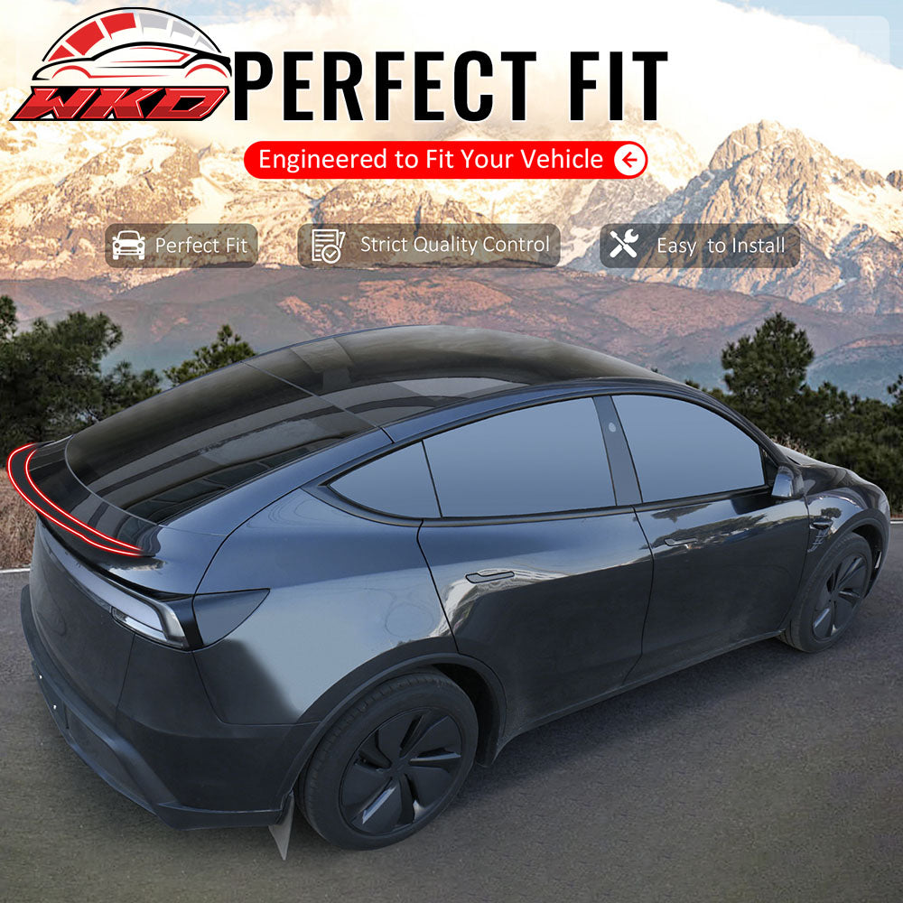 Fits 2026 Tesla Model Y Juniper P Style Trunk Spoiler Matte Black Rear Wing ABS