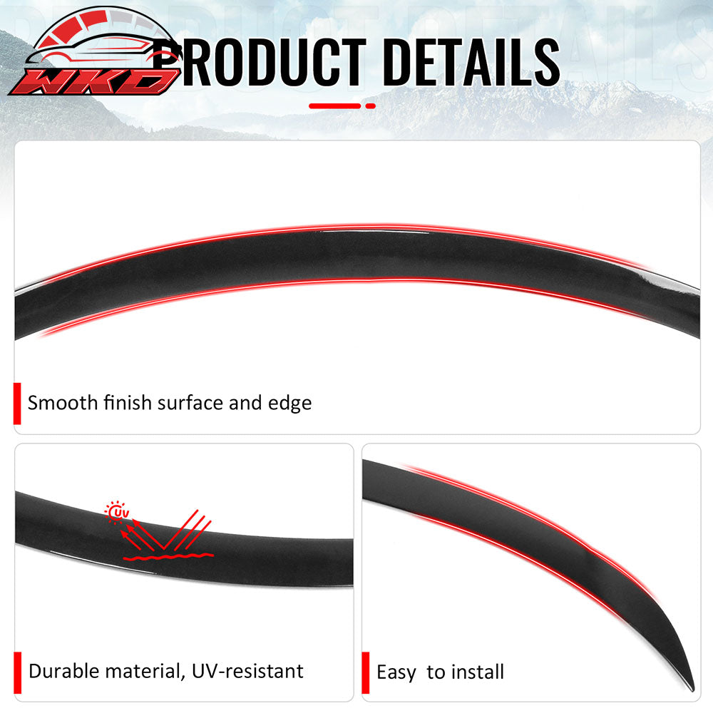 Fits 2026 Tesla Model Y Juniper P Style Trunk Spoiler Gloss Black Rear Wing ABS