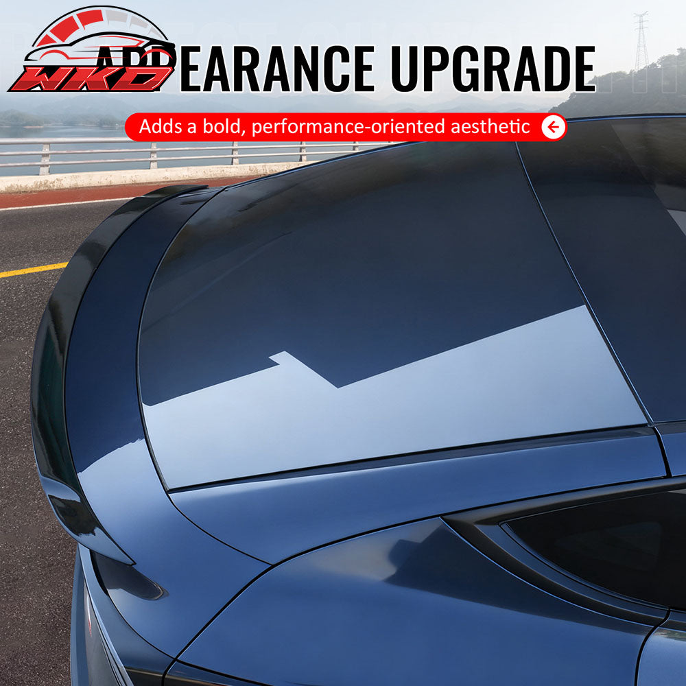 Fits 2026 Tesla Model Y Juniper P Style Trunk Spoiler Gloss Black Rear Wing ABS