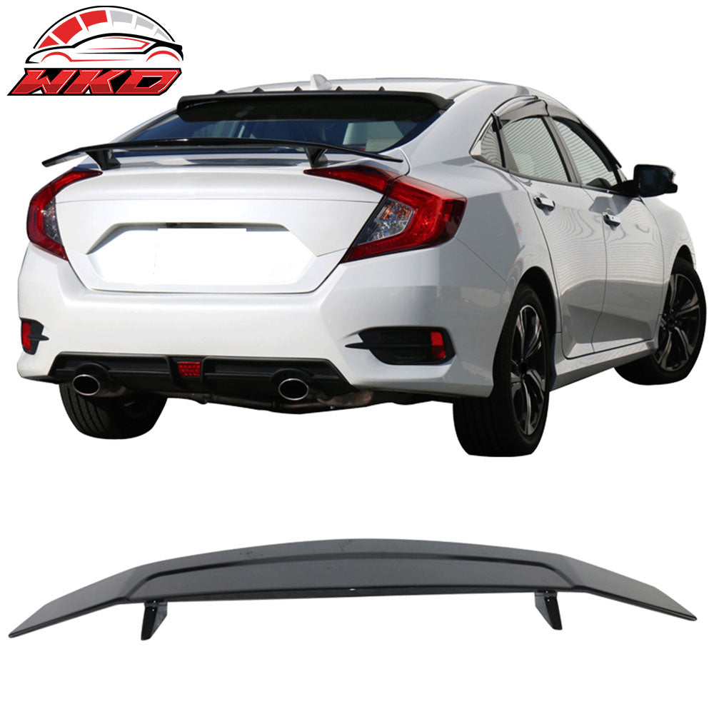 Fits 13-16 Dodge Dart 2 Post Gloss Black Trunk Spoiler Wing - ABS