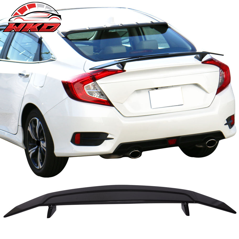 Fits 13-16 Dodge Dart 2 Post Gloss Black Trunk Spoiler Wing - ABS