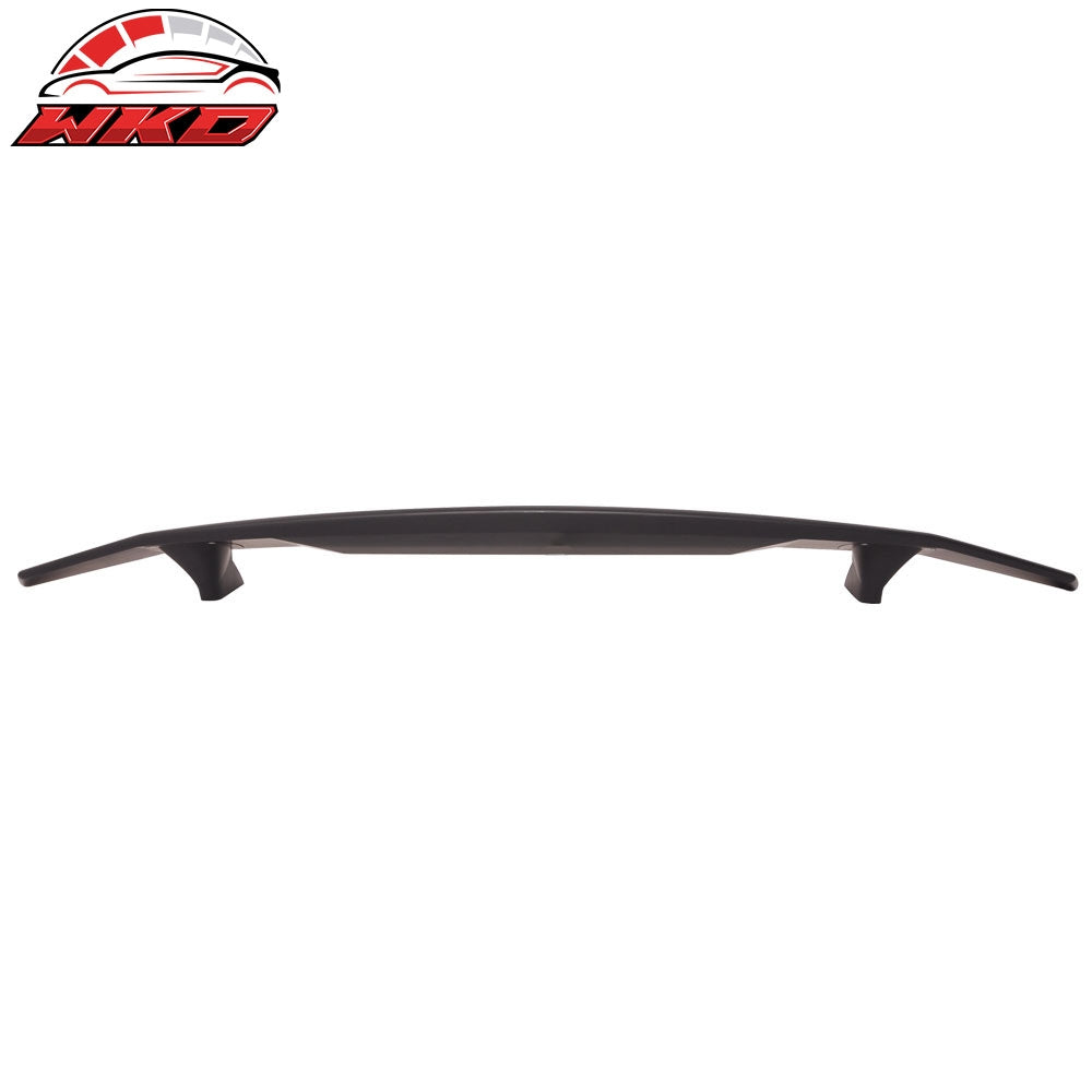 Universal 2 Post Rear Trunk Spoiler Wing Deck Lid Tail Trim Lip ABS Matte Black