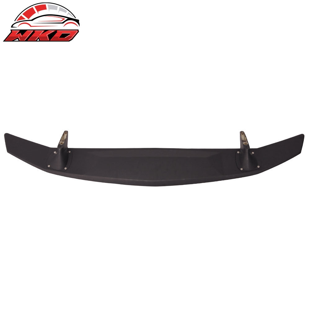 Universal 2 Post Rear Trunk Spoiler Wing Deck Lid Tail Trim Lip ABS Matte Black