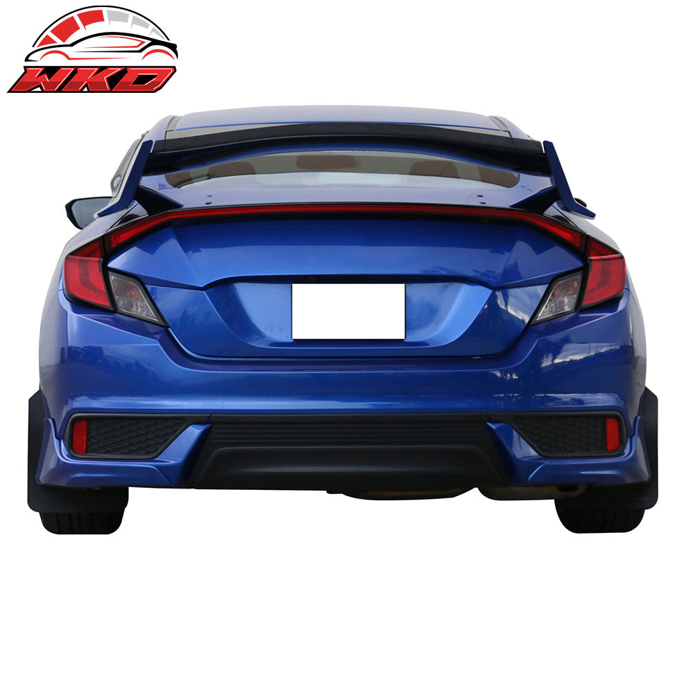 Fits 16-21 Civic Type R Gurney Flap Trunk Spoiler Carbon Fiber CF