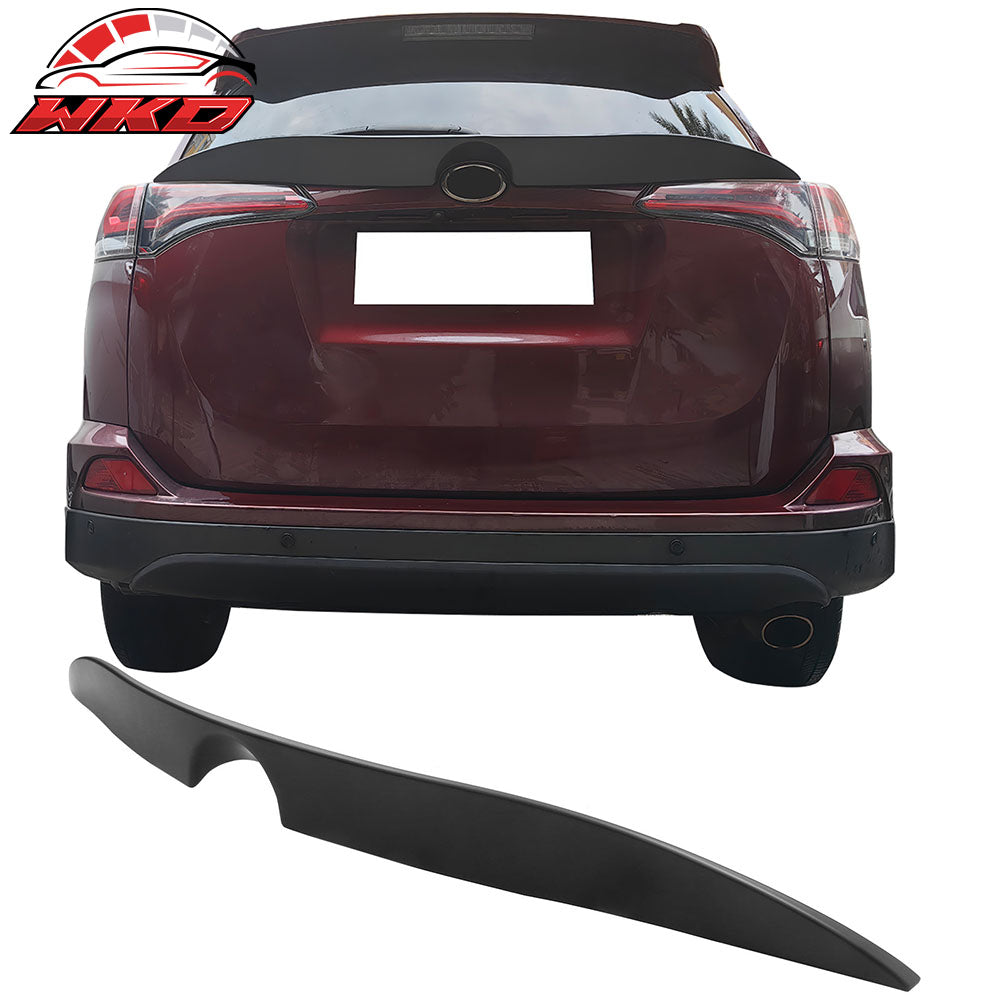 Fits 16-18 Toyota Rav4 IKON ABS Add-on Rear Trunk Spoiler Middle Lip Matte Black