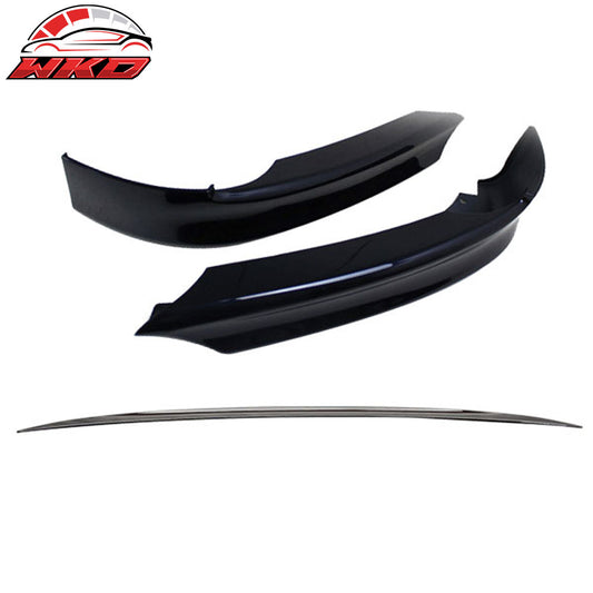 2006-08 BMW E90 3 Series Trunk Spoiler + Front Splitters #475 Black Sapphire | Wholesale