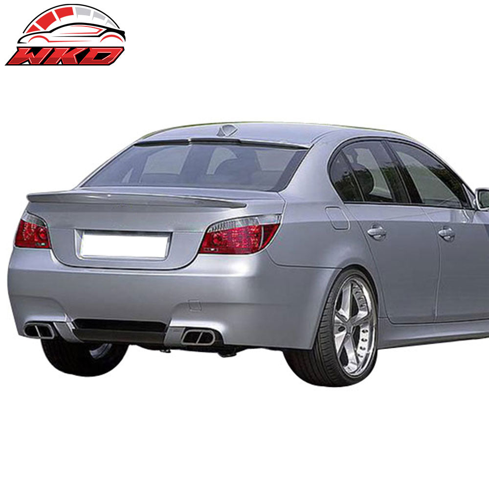 Fits 04-10 BMW E60 5 Series AC Trunk + Roof Spoiler Painted #354 Titanium Silver