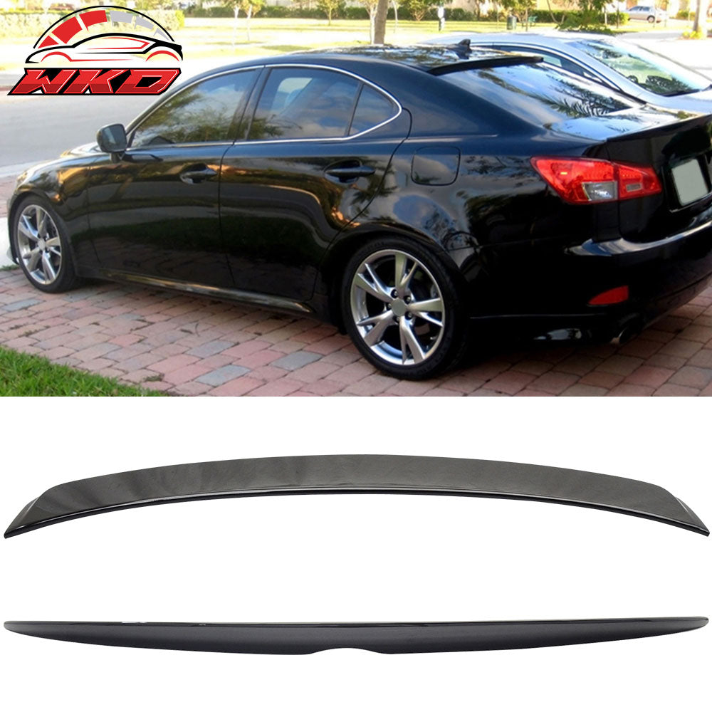 Fits 06-13 Lexus IS250 IS F OE Style Trunk + Roof Spoiler ABS Painted #202 Black