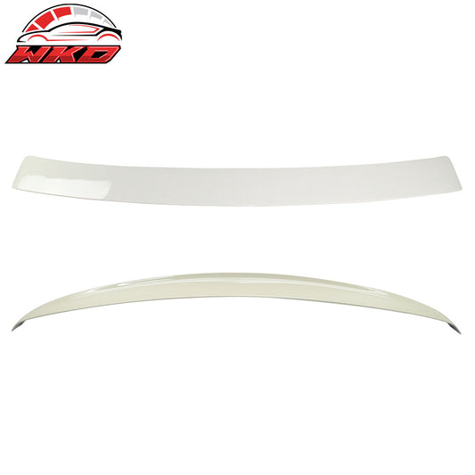 07-13 S Class W221 AMG Trunk Spoiler & Roof Wing Painted #650 Cirrus White | Wholesale