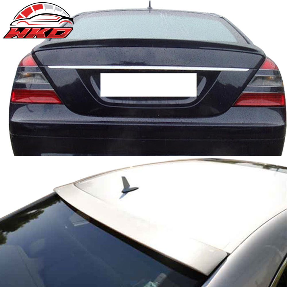 Fits 07-13 Benz S Class W221 Sedan AMG Trunk Spoiler + L Type Roof Spoiler ABS