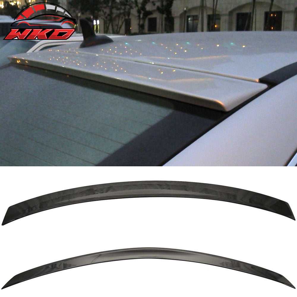 Fits 08-14 Benz W204 4Dr AMG Trunk + OE Roof Spoiler Painted #197 Obsidian Black