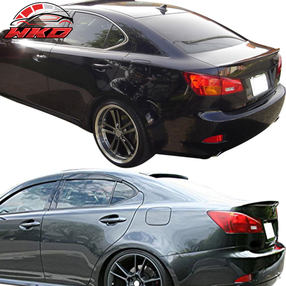 Fits 06-13 Lexus IS250 OE Style Trunk + Roof Spoiler Painted #1G0 Smoky Granite