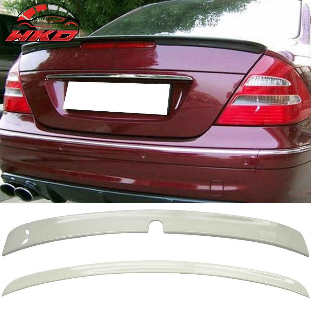 Fit 03-05 Benz E Class W211 Sedan Trunk + Roof Spoiler Painted #650 Cirrus White